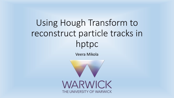 using hough transform to reconstruct particle