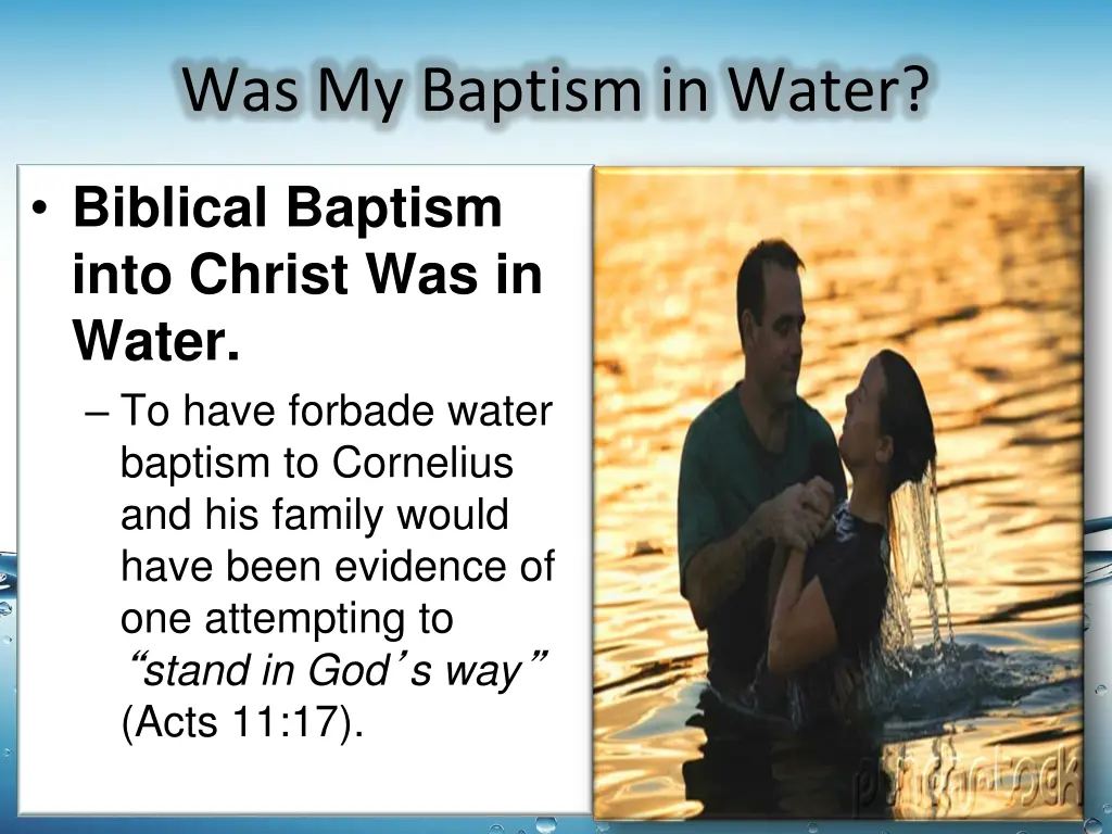 was my baptism in water 1