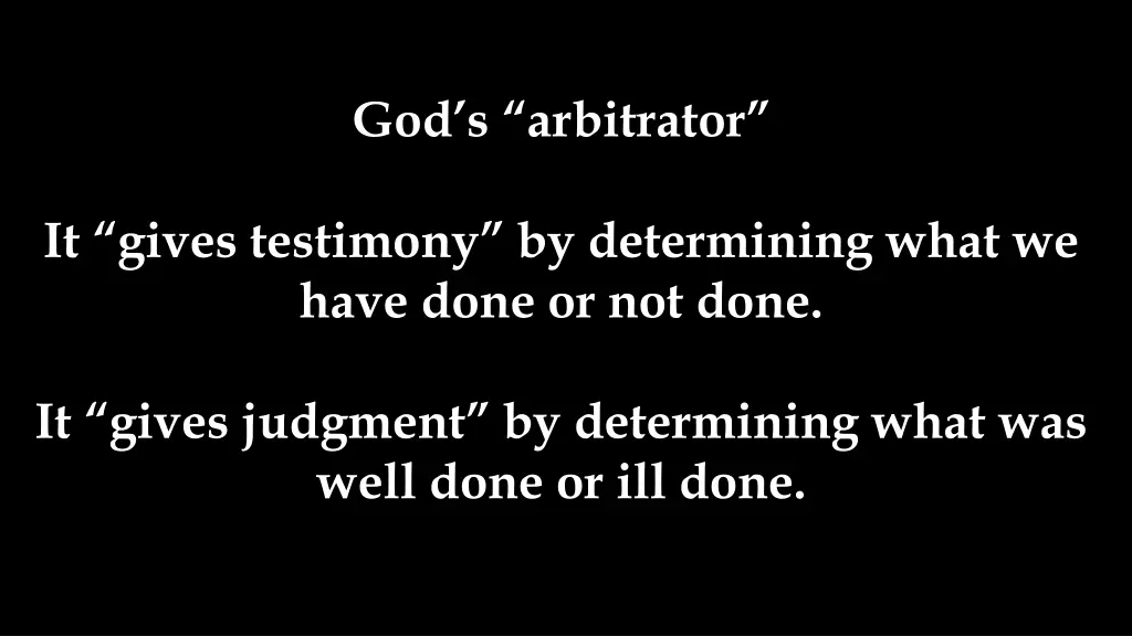 god s arbitrator