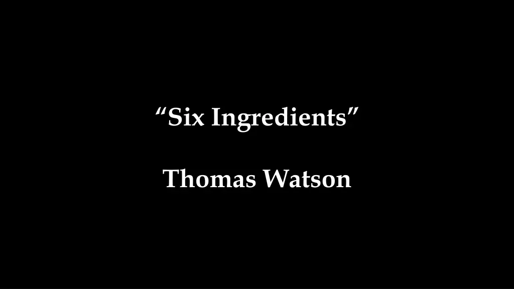 six ingredients