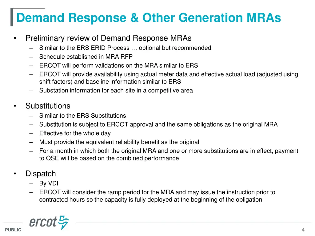 demand response other generation mras 1