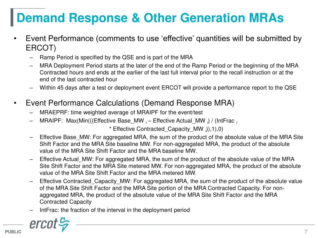 demand response other generation mras 4