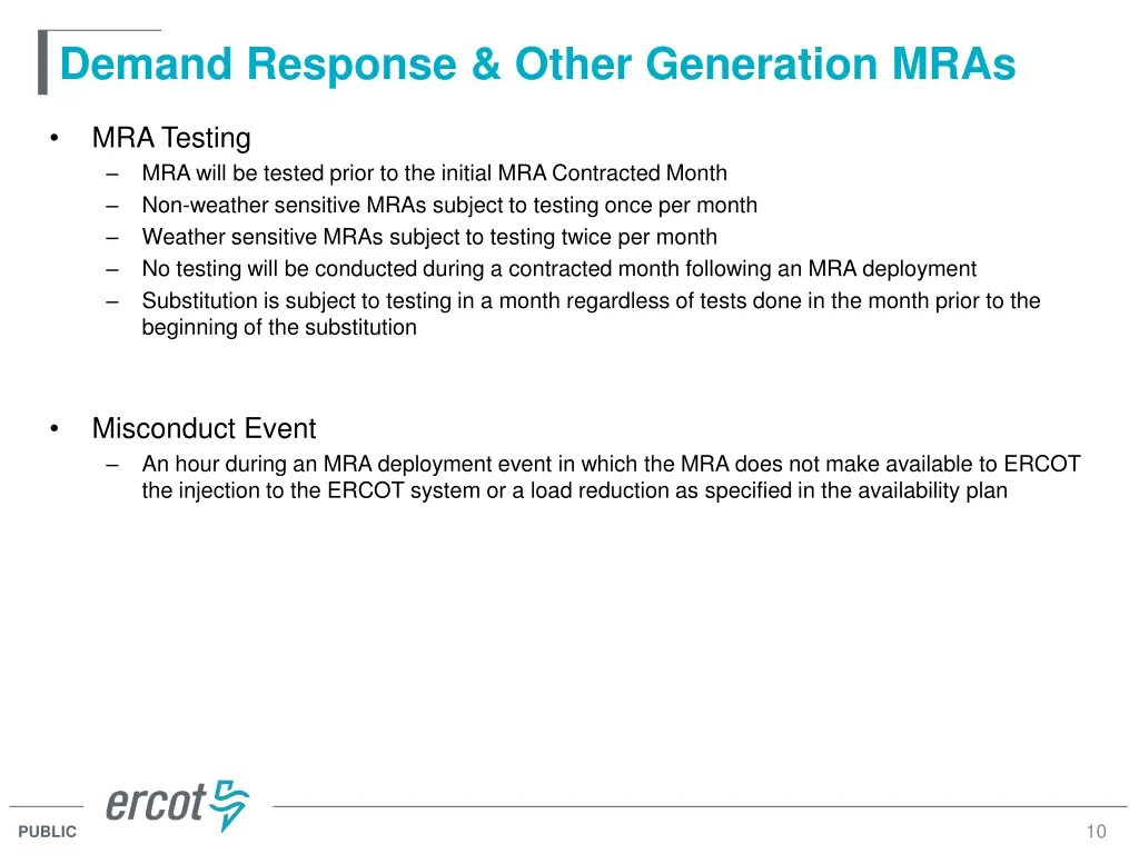 demand response other generation mras 7