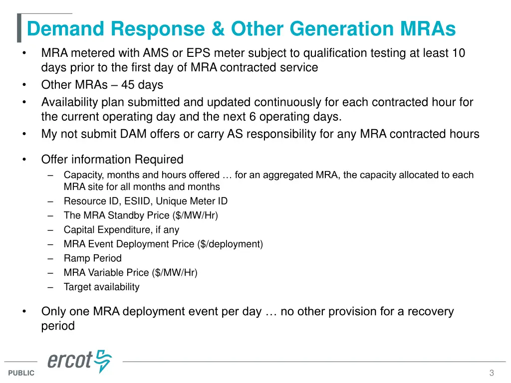 demand response other generation mras mra metered