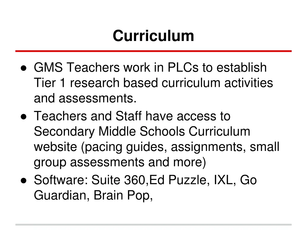 curriculum