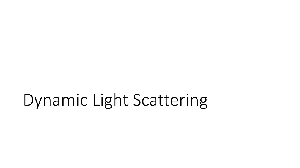 dynamic light scattering