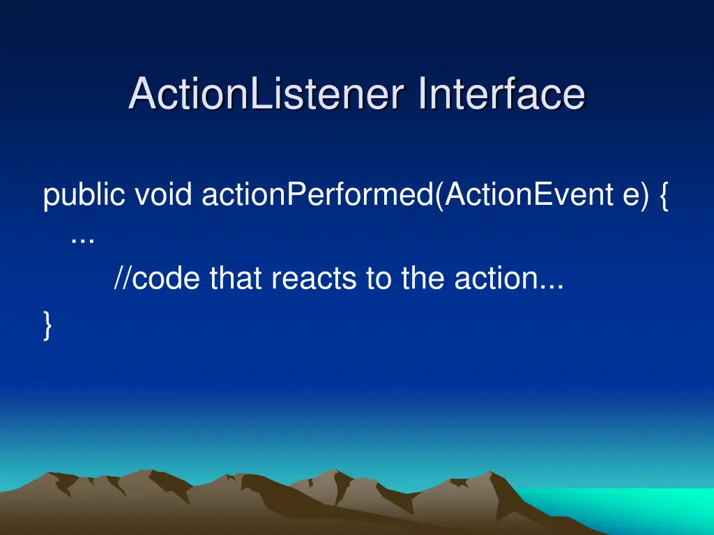 actionlistener interface