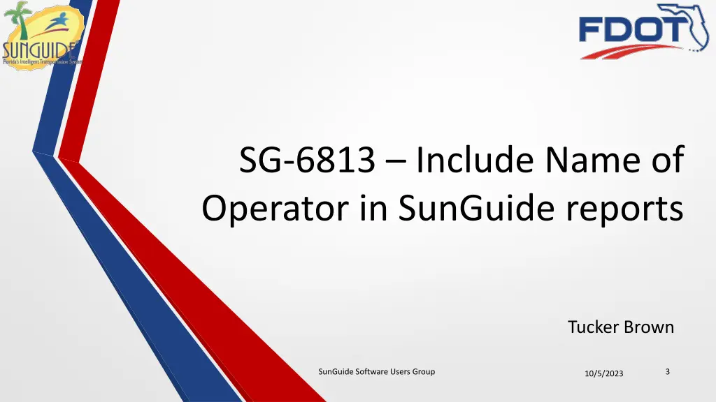 sg 6813 include name of operator in sunguide