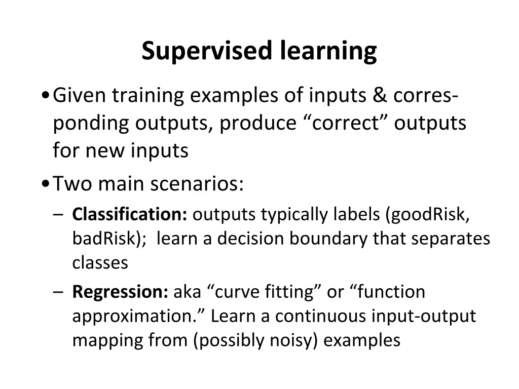 supervised learning