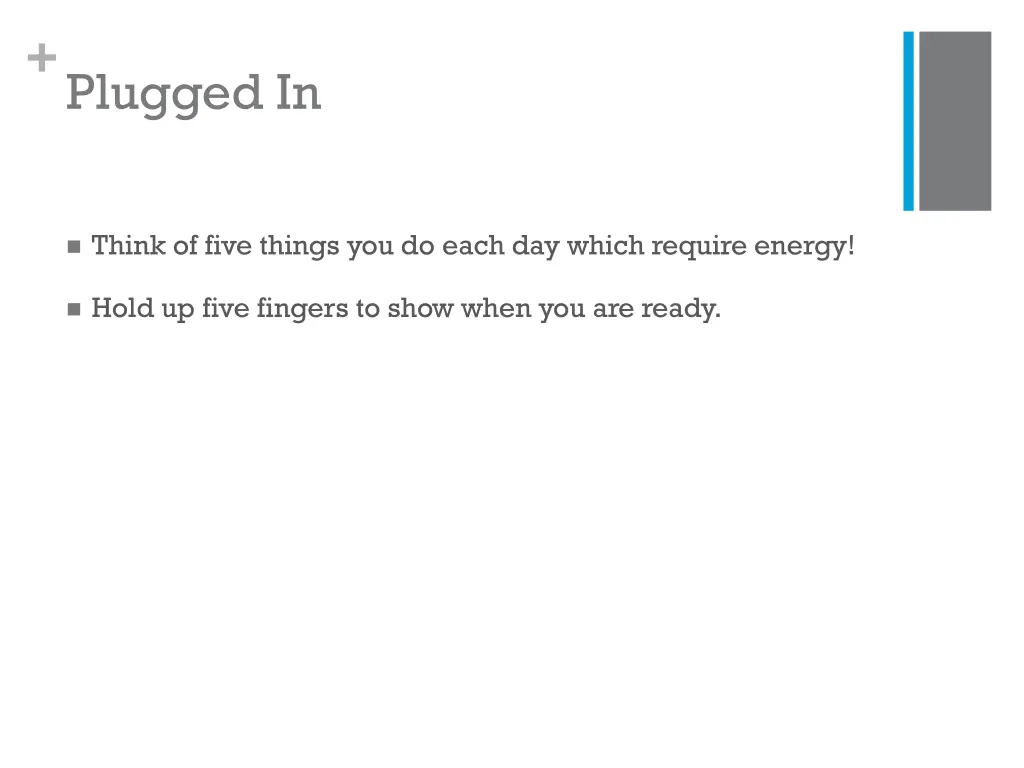 plugged in