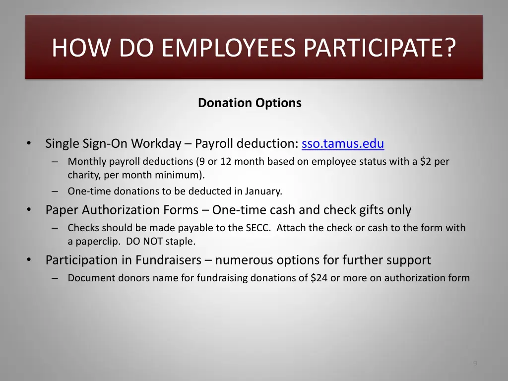 how do employees participate