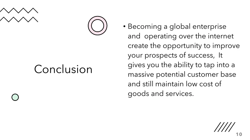 becoming a global enterprise and operating over