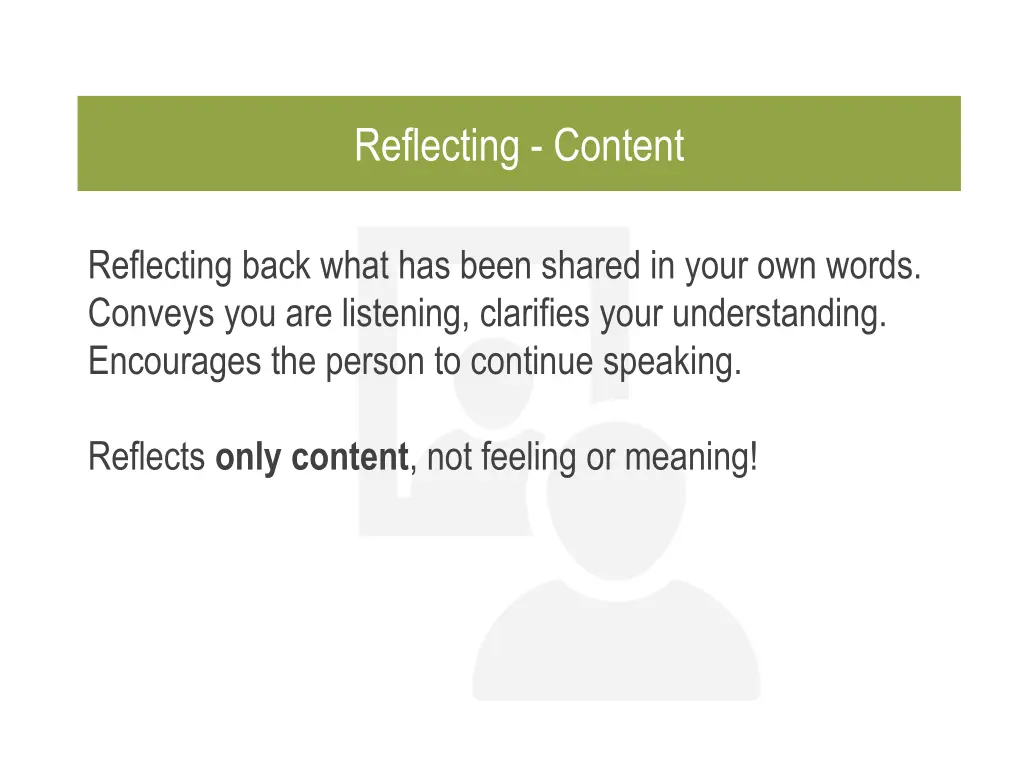 reflecting content
