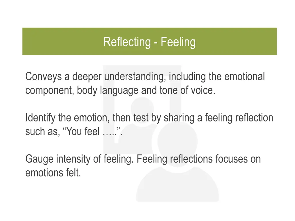 reflecting feeling