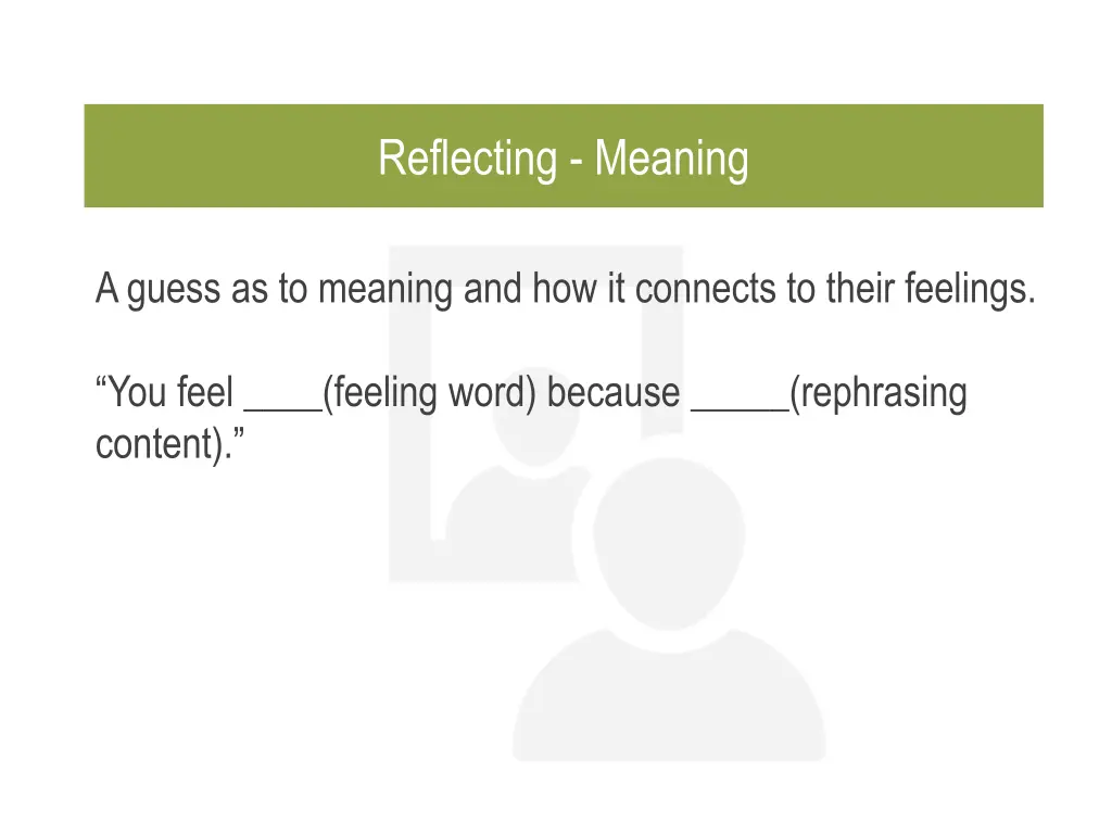 reflecting meaning