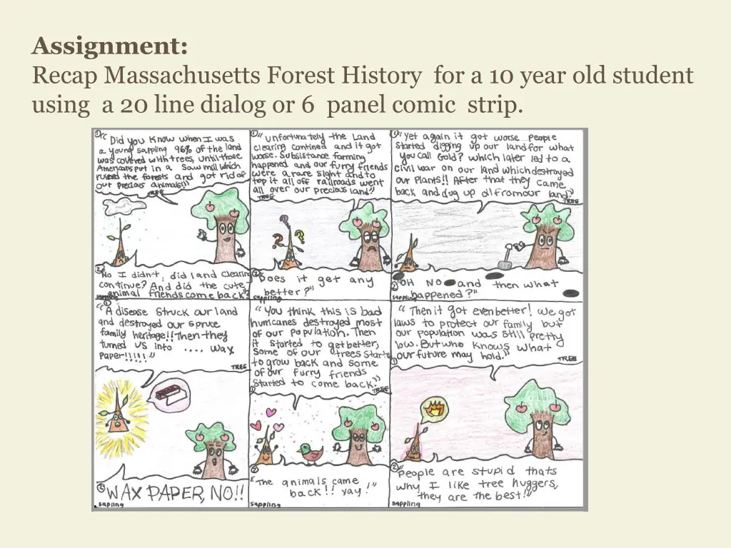 assignment recap massachusetts forest history