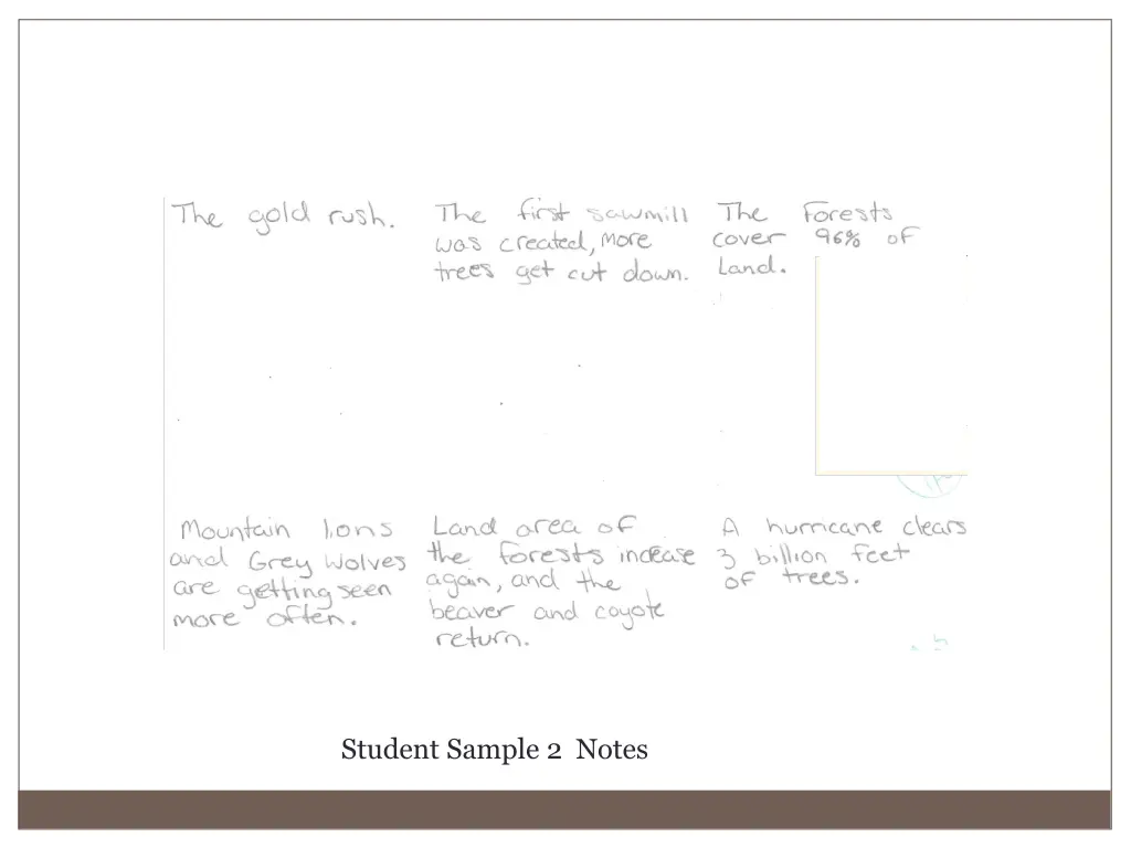 student sample 2 notes