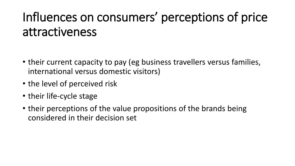 influences on consumers perceptions of price 1