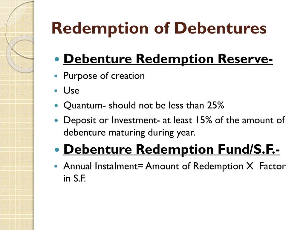 redemption of debentures 3