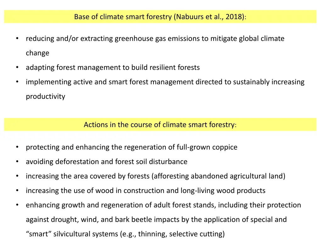 base of climate smart forestry nabuurs et al 2018