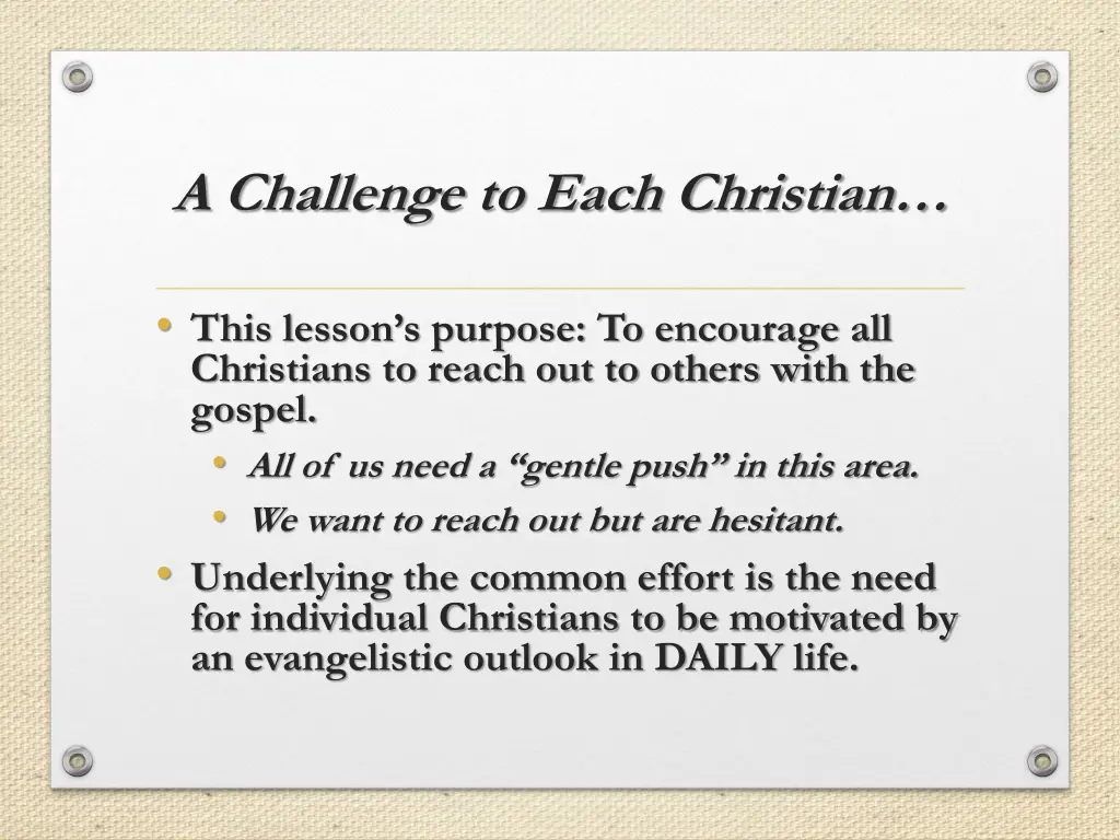 a challenge to each christian 2