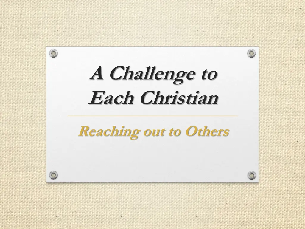 a challenge to each christian 3