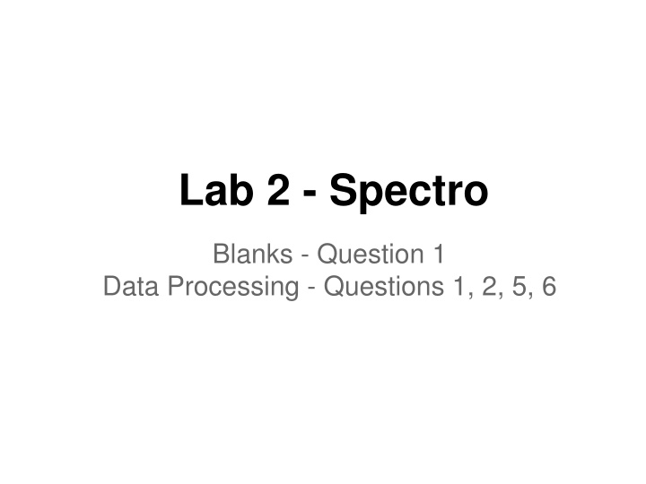 lab 2 spectro