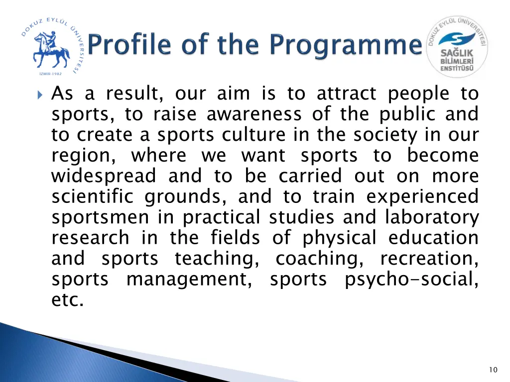 as a result our aim is to attract people