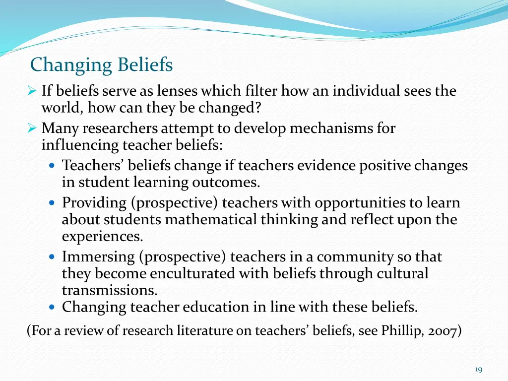 changing beliefs if beliefs serve as lenses which