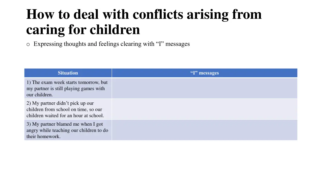 how to deal with conflicts arising from caring 4
