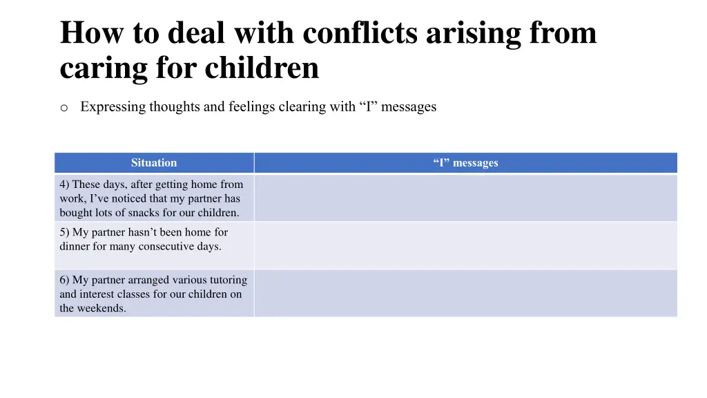 how to deal with conflicts arising from caring 5