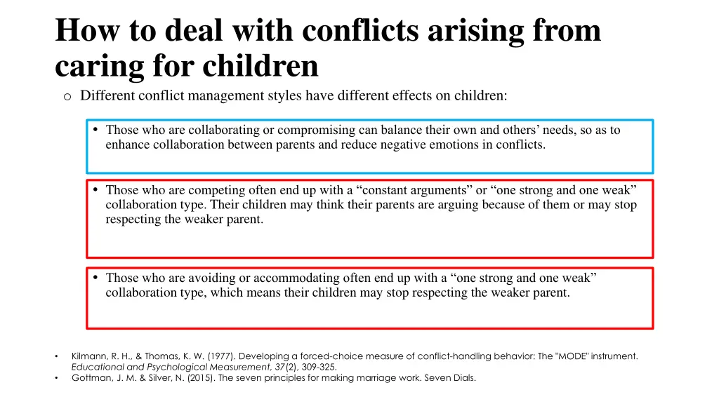 how to deal with conflicts arising from caring 7