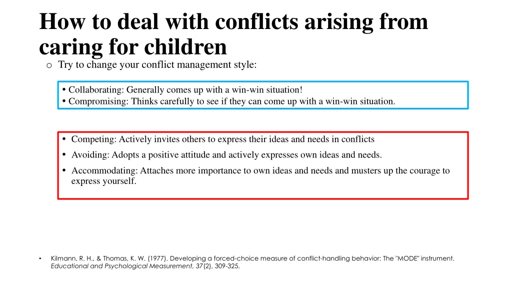 how to deal with conflicts arising from caring 8