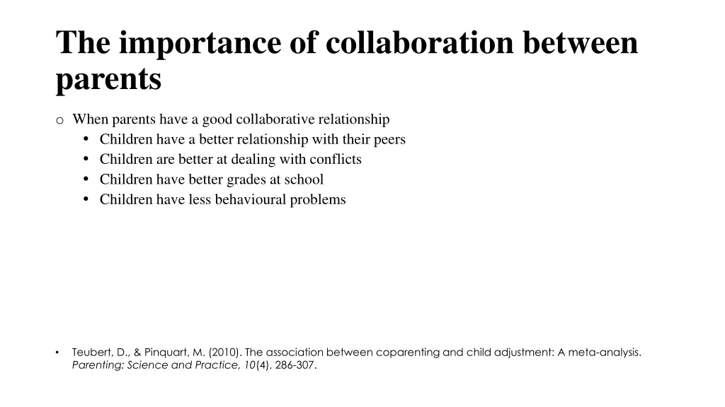 the importance of collaboration between parents