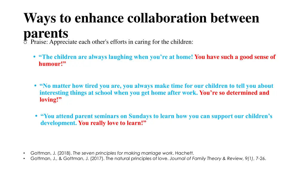 ways to enhance collaboration between parents 7
