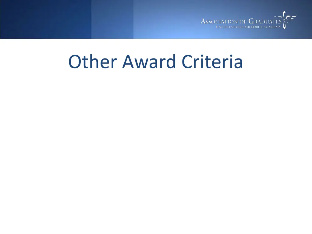 other award criteria
