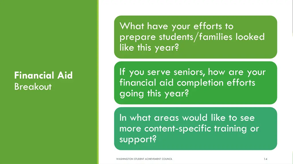 what have your efforts to prepare students