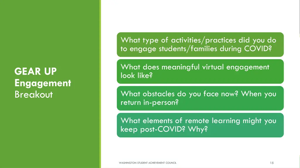 what type of activities practices