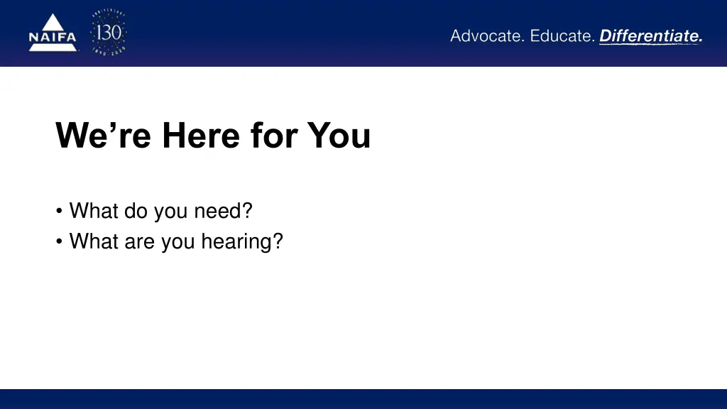 we re here for you