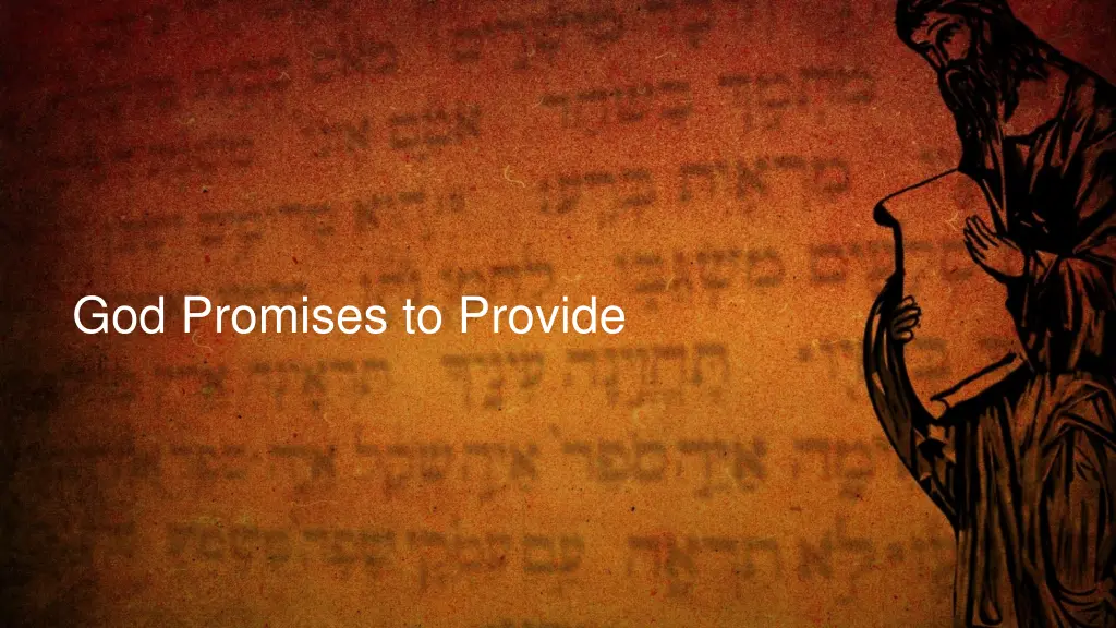 god promises to provide