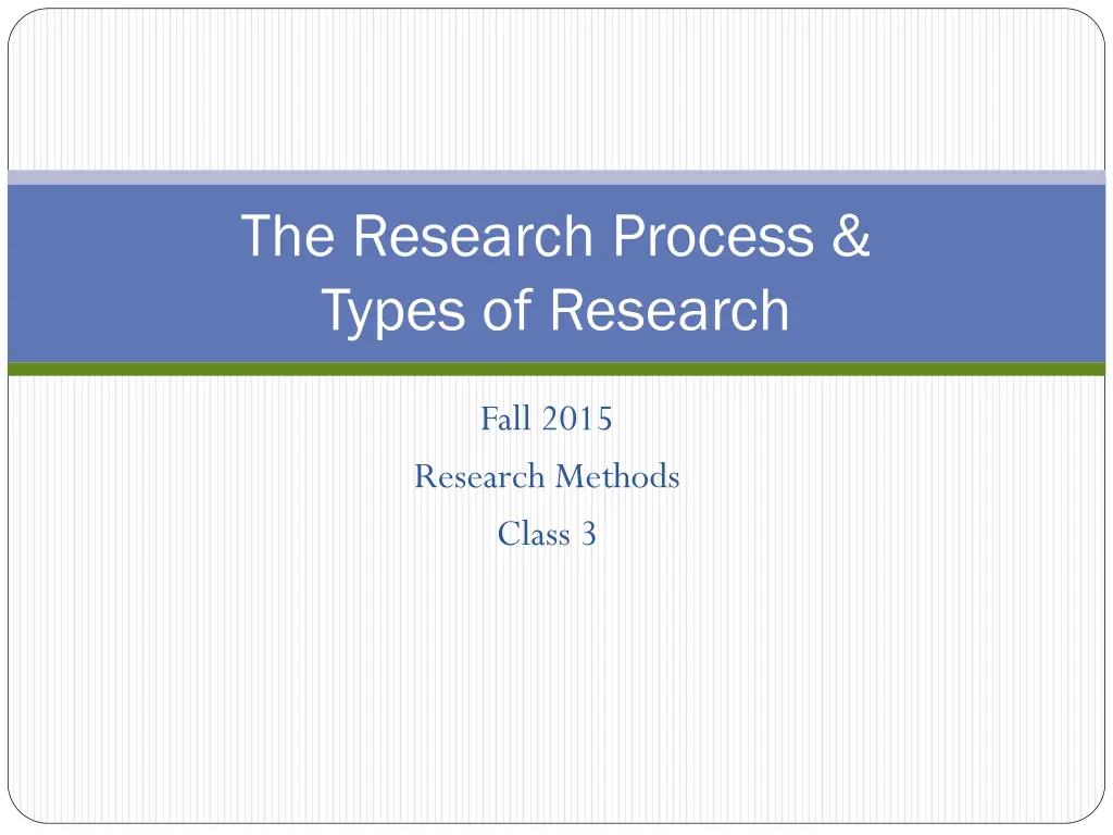 the research process types of research