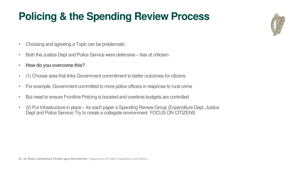 policing the spending review process