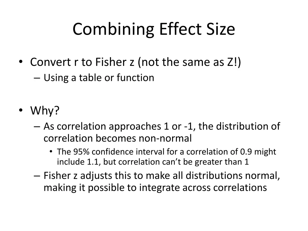 combining effect size 1