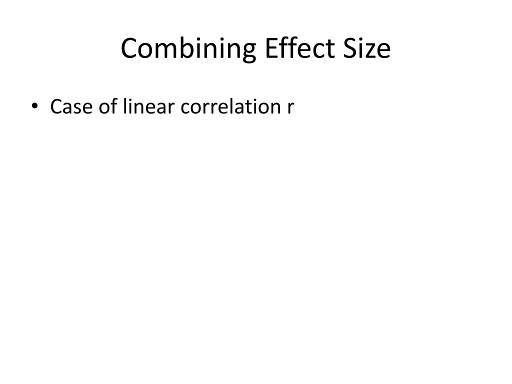 combining effect size