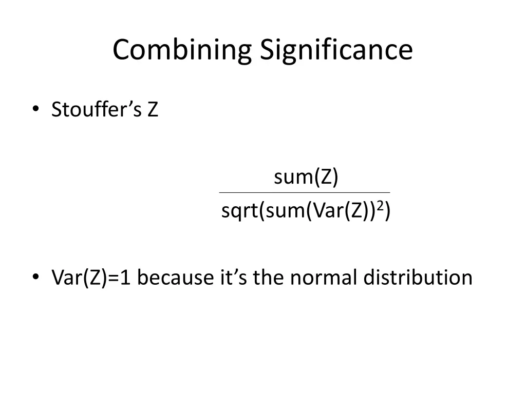 combining significance 1