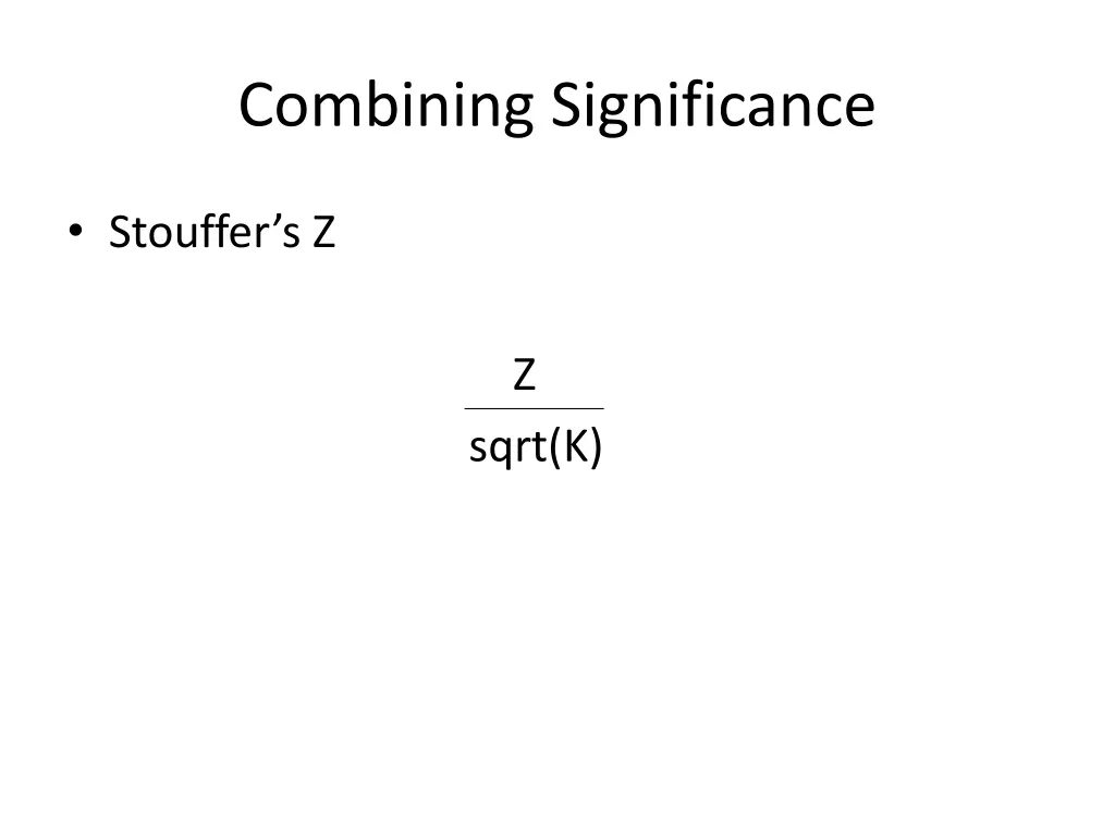 combining significance