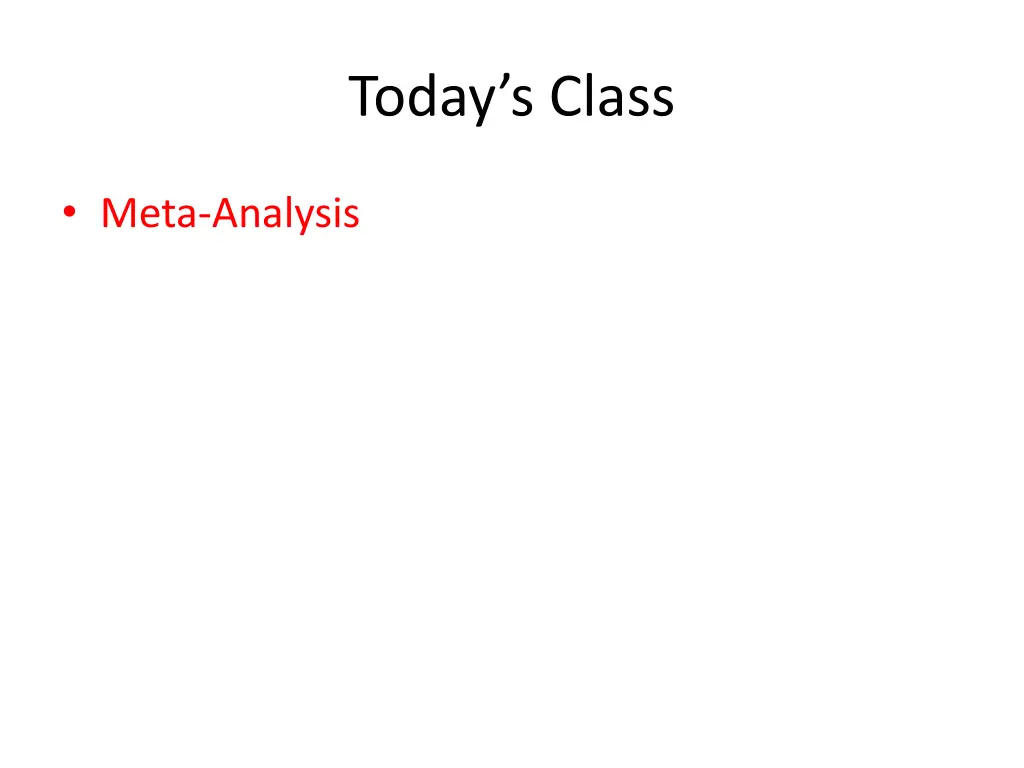 today s class