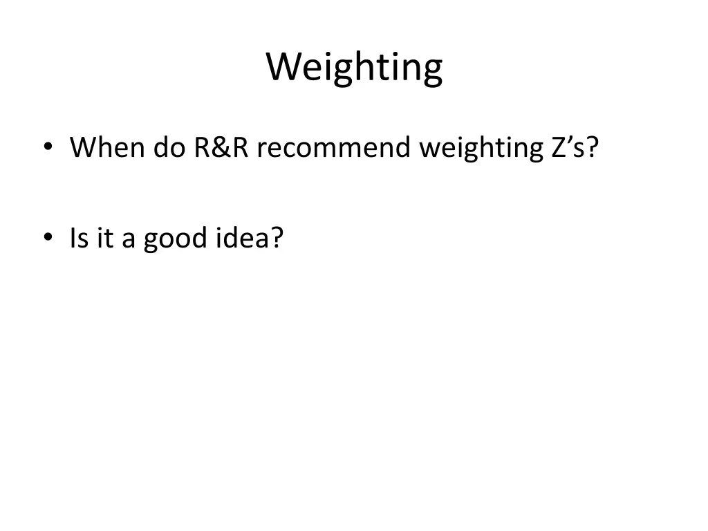 weighting