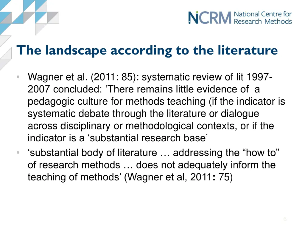 the landscape according to the literature