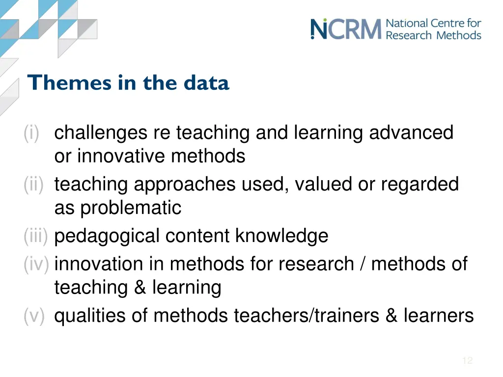 themes in the data
